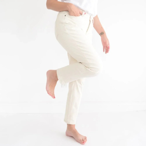 Prana Cream Taper  Denim Size 6-28 - Picture 3 of 15